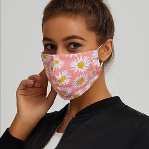 Pink Floral Face Mask